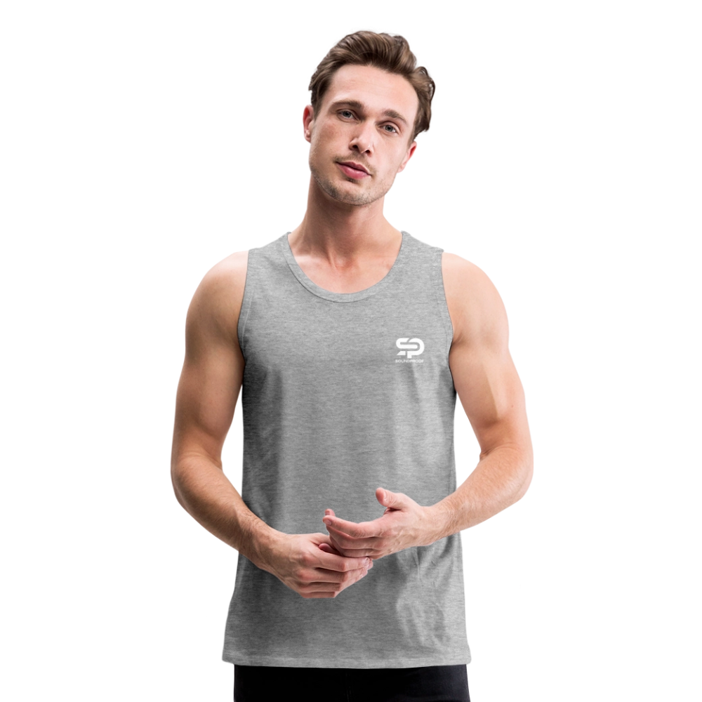 Men’s Premium Tank - Logo - heather gray