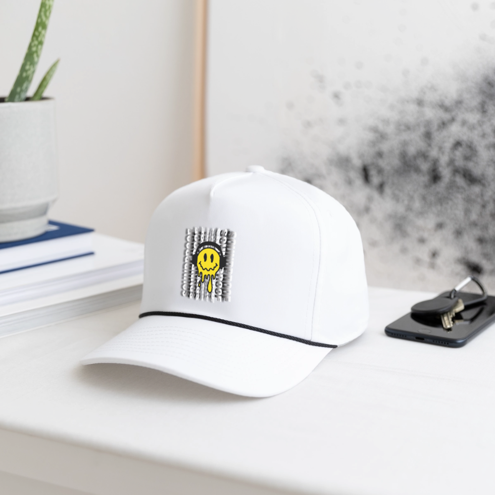 Smiley Rope Cap - white/black
