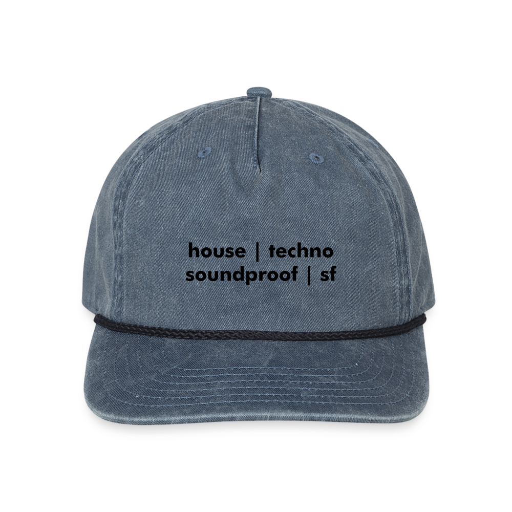Vintage Washed Rope Cap - washed navy