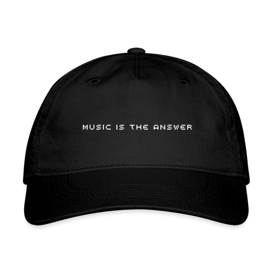 Music is the Answer Hat - black