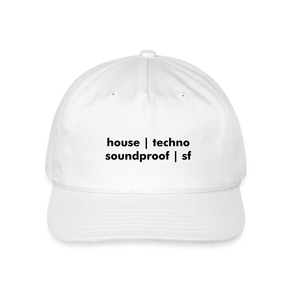 Vintage Washed Rope Cap - white