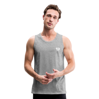 Men’s Premium Tank - Logo - heather gray