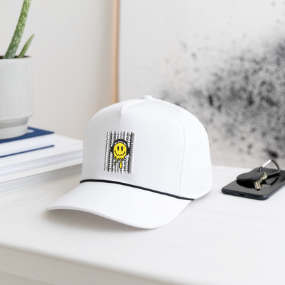 Smiley Rope Cap - white/black