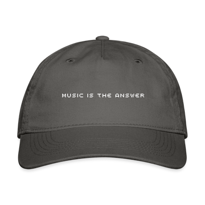 Music is the Answer Hat - charcoal