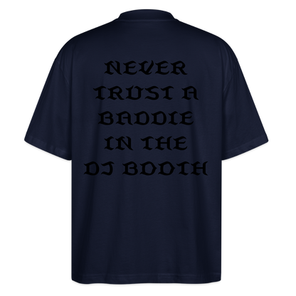 Don't Trust 'Em (Baddie) Oversized T-Shirt - french navy