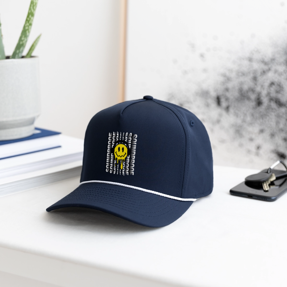 Smiley Rope Cap - navy/white