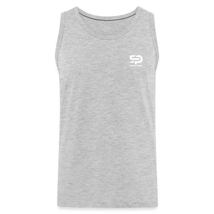 Men’s Premium Tank - Logo - heather gray
