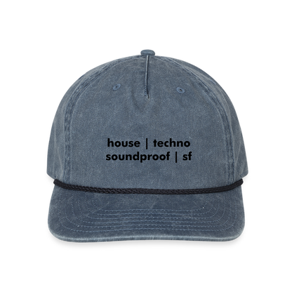 Vintage Washed Rope Cap - washed navy