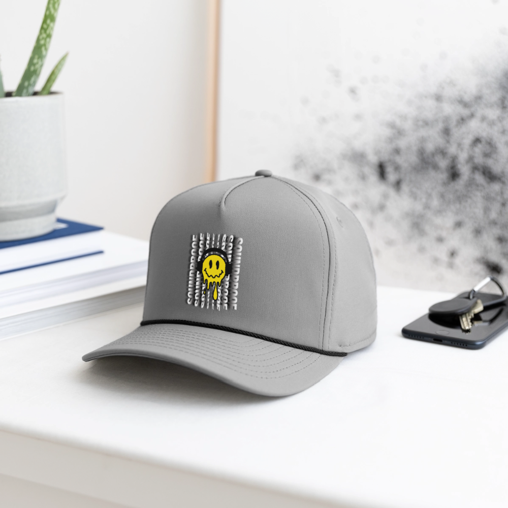 Smiley Rope Cap - gray/black