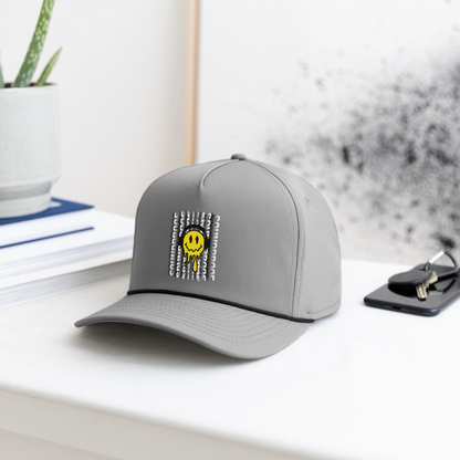 Smiley Rope Cap - gray/black